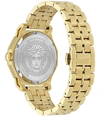 Versace Men's Medusa Deco Analog Gold and Black Tone Stainless Steel Bracelet Watch