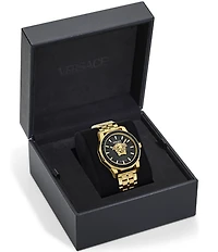 Versace Men's Medusa Deco Analog Gold and Black Tone Stainless Steel Bracelet Watch