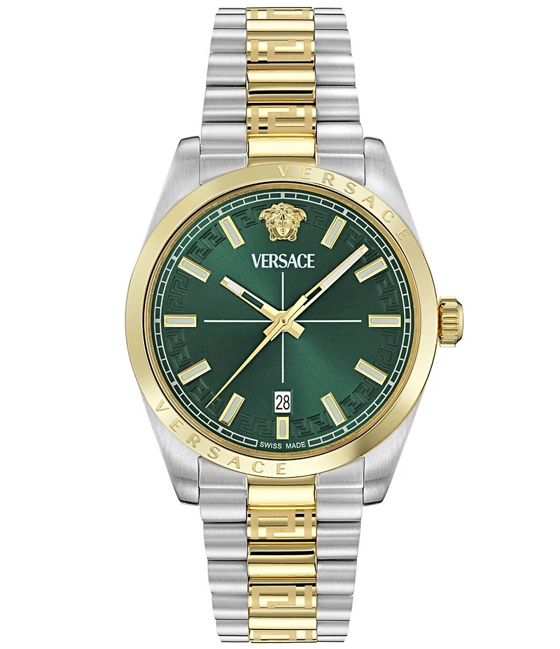 Versace Men's Millennyium Mechanical Automatic Two Tone Stainless Steel Bracelet Watch