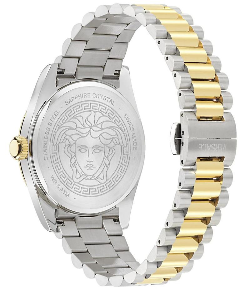 Versace Men's Millennyium Mechanical Automatic Two Tone Stainless Steel Bracelet Watch