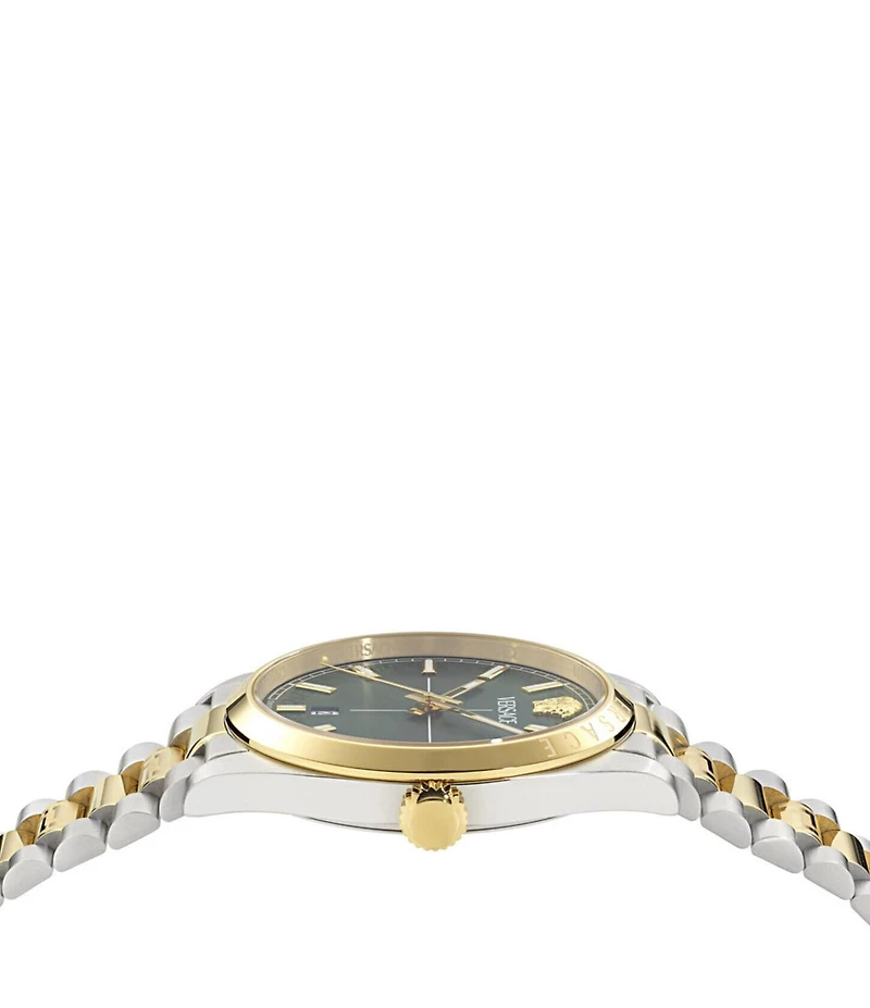 Versace Men's Millennyium Mechanical Automatic Two Tone Stainless Steel Bracelet Watch