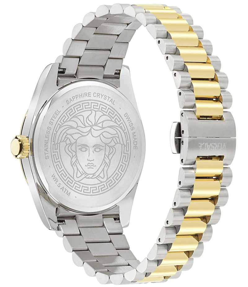 Versace Men's Millennyium Mechanical Automatic Two Tone Stainless Steel Bracelet Watch
