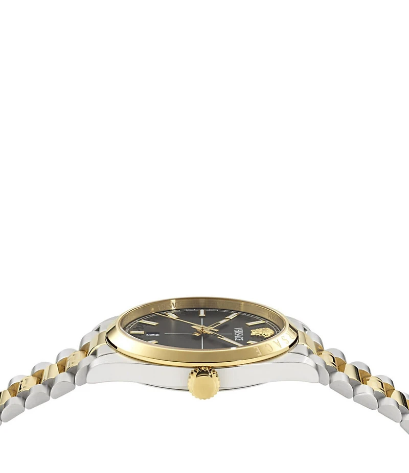 Versace Men's Millennyium Mechanical Automatic Two Tone Stainless Steel Bracelet Watch