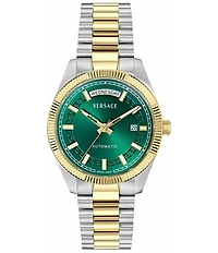 Versace Men's Millenyium Automatic Two Tone Stainless Steel Bracelet Watch