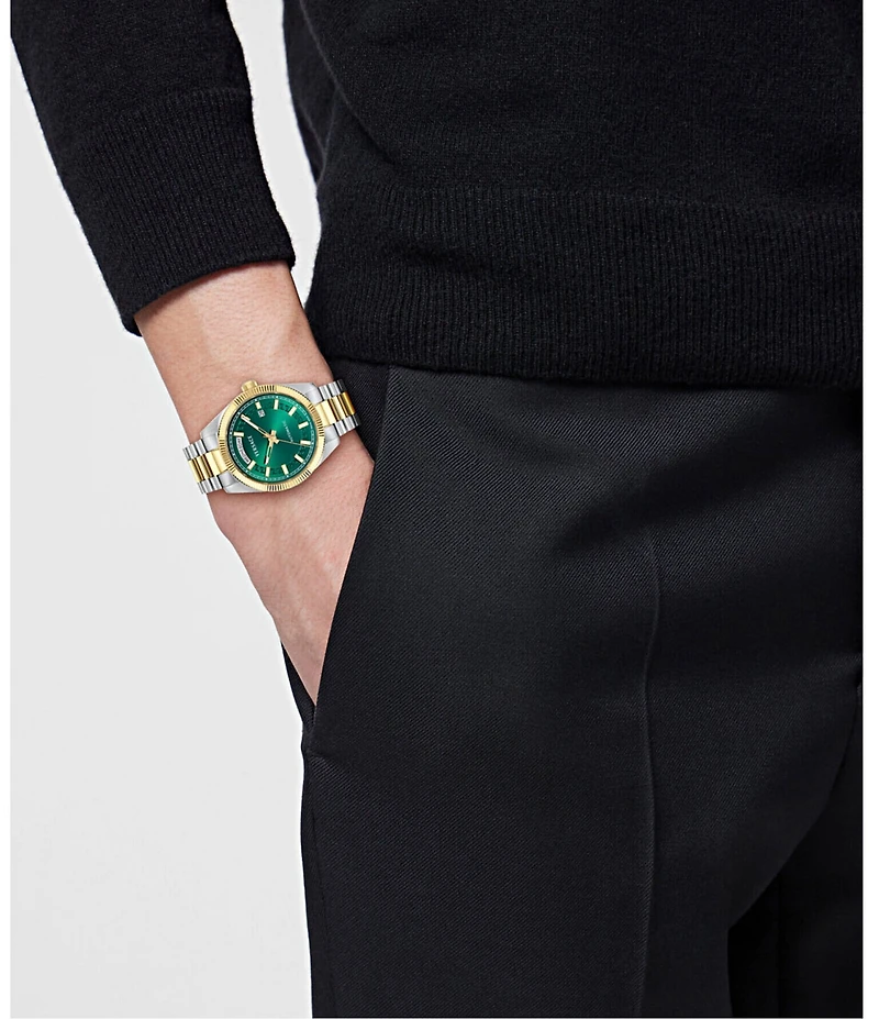 Versace Men's Millenyium Automatic Two Tone Stainless Steel Bracelet Watch