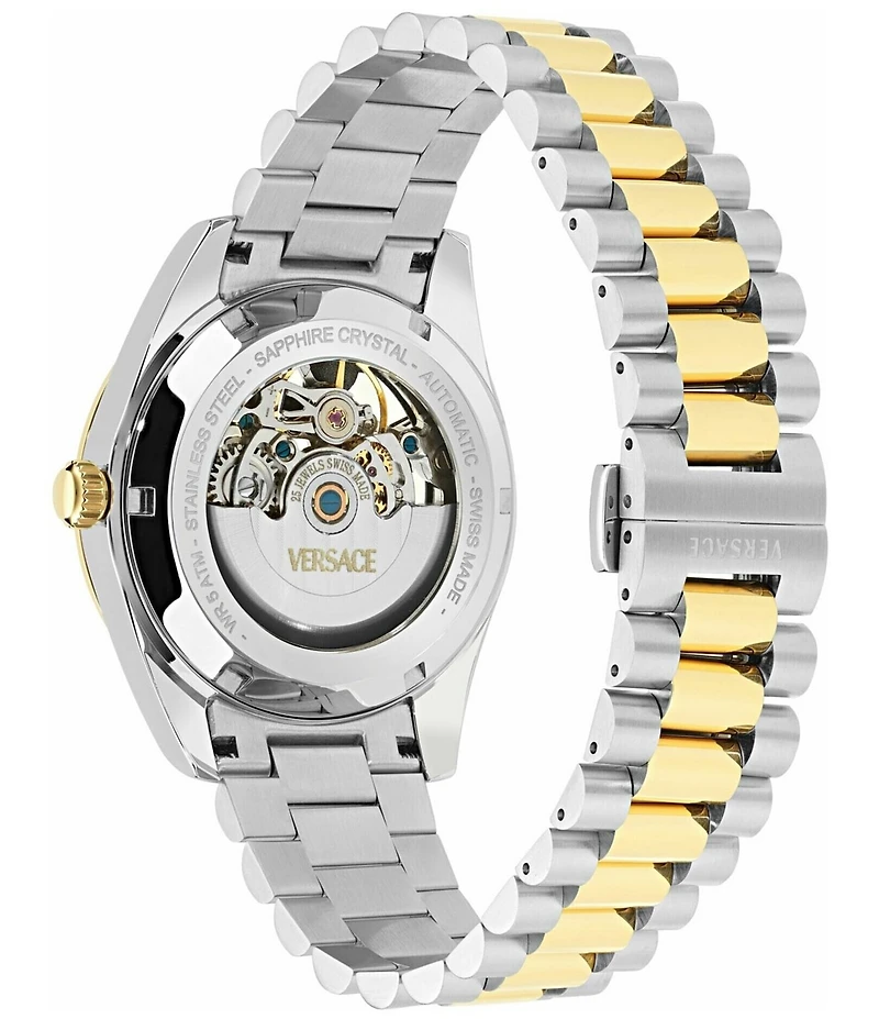 Versace Men's Millenyium Automatic Two Tone Stainless Steel Bracelet Watch