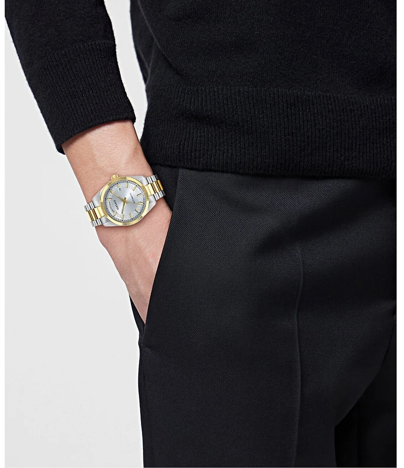 Versace Men's Millenyium Automatic Two Tone Stainless Steel Bracelet Watch
