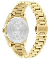 Versace Men's Millenyium Mechanical Automatic Gold Tone Stainless Steel Bracelet Watch