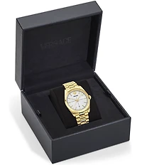 Versace Men's Millenyium Mechanical Automatic Gold Tone Stainless Steel Bracelet Watch