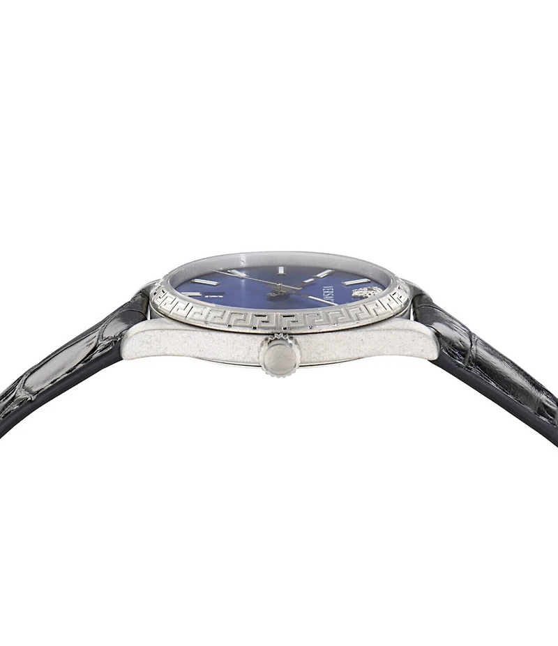 Versace Men's Millenyium Quartz Analog Leather Strap Watch