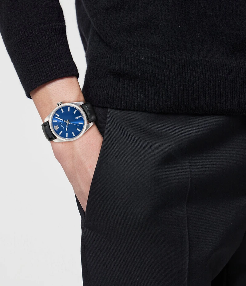 Versace Men's Millenyium Quartz Analog Leather Strap Watch