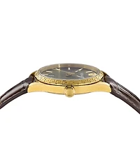 Versace Men's Millenyium Quartz Analog Leather Strap Watch