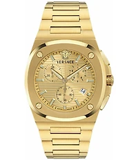 Versace Men's Tolomeo Chronograph Gold Tone Stainless Steel Bracelet Watch