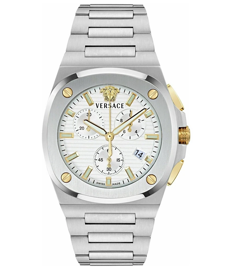 Versace Men's Tolomeo Chronograph Stainless Steel Bracelet Watch