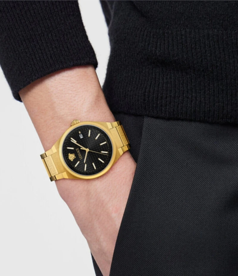 Versace Men's V-Auria Mechanical Automatic Stainless Steel Bracelet Watch