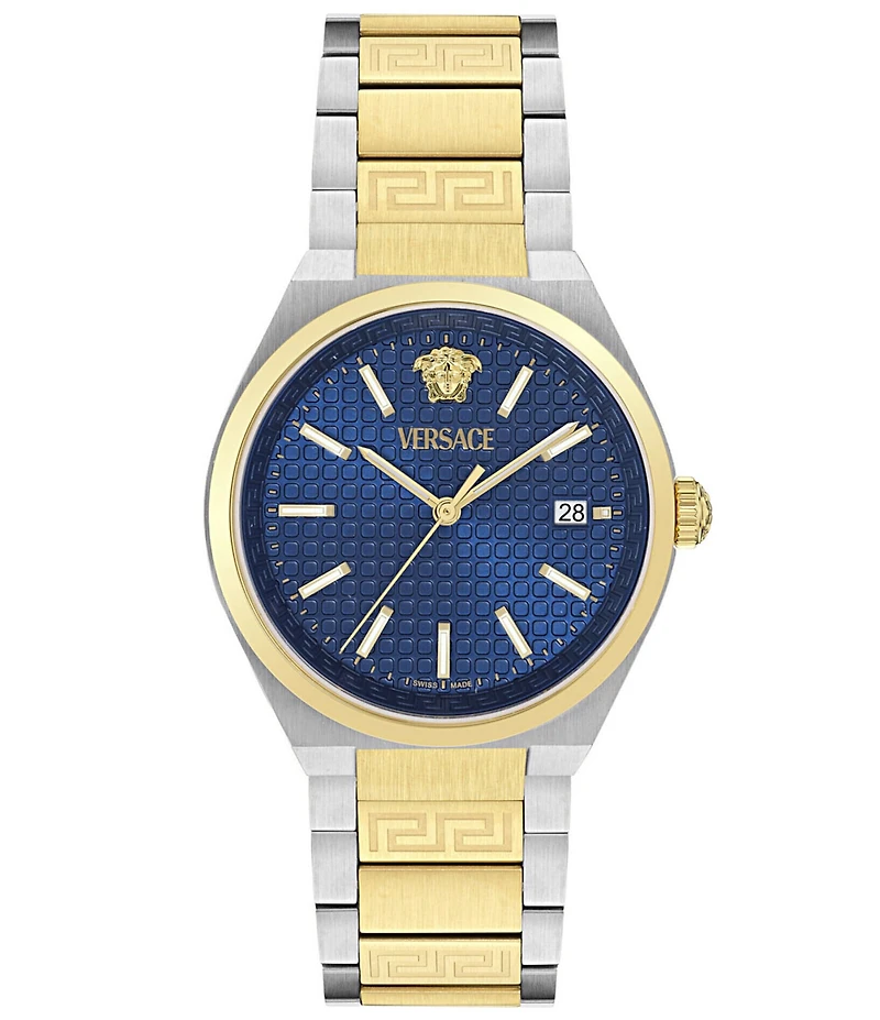 Versace Men's V-Auria Mechanical Automatic Two Tone Stainless Steel Bracelet Watch