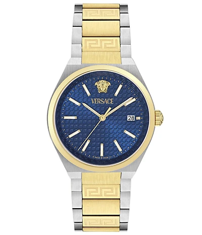 Versace Men's V-Auria Mechanical Automatic Two Tone Stainless Steel Bracelet Watch