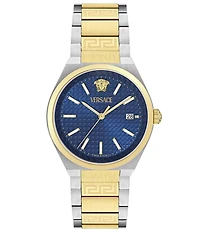 Versace Men's V-Auria Mechanical Automatic Two Tone Stainless Steel Bracelet Watch