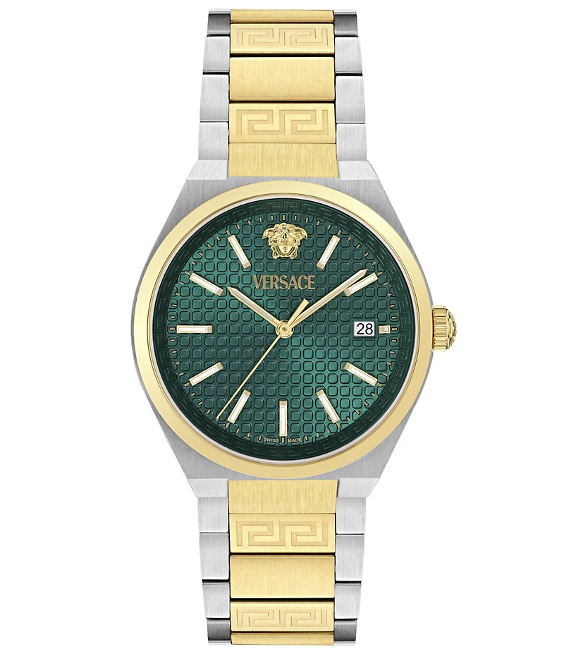 Versace Men's V-Auria Mechanical Automatic Two Tone Stainless Steel Bracelet Watch