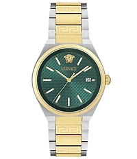 Versace Men's V-Auria Mechanical Automatic Two Tone Stainless Steel Bracelet Watch