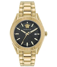 Versace Men's V-Code Mechanical Automatic Gold Stainless Steel Bracelet Watch