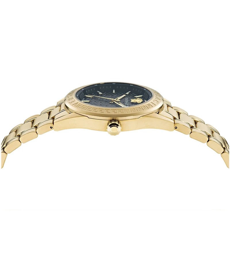 Versace Men's V-Code Mechanical Automatic Gold Stainless Steel Bracelet Watch