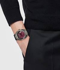 Versace Men's V-Contempo GMT Automatic Black Strap Watch