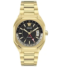 Versace Men's V-Contempo GMT Automatic Gold Tone Stainless Steel Bracelet Watch