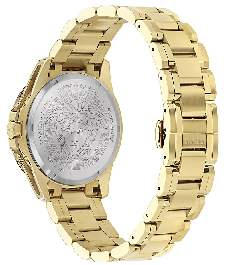 Versace Men's V-Galaxy Moonphase Chronograph Stainless Steel Bracelet Watch