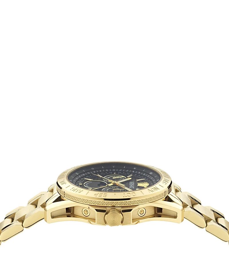 Versace Men's V-Galaxy Moonphase Chronograph Stainless Steel Bracelet Watch