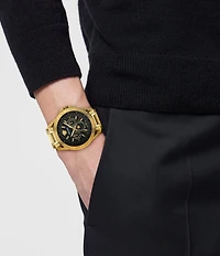 Versace Men's V-Galaxy Moonphase Chronograph Stainless Steel Bracelet Watch