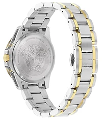 Versace Men's V-Galaxy Moonphase Chronograph Two Tone Stainless Steel Bracelet Watch