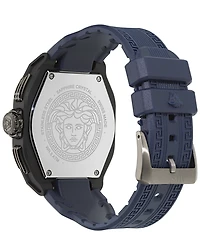 Versace Men's V-Legend Chronograph Navy Blue and Black Strap Watch