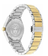 Versace Men's V-Leo Quartz Analog Two Tone Stainless Steel Bracelet Watch