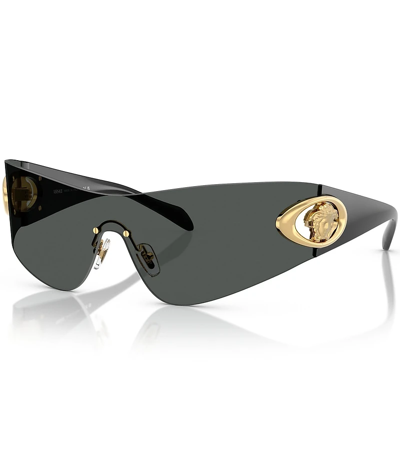 Versace Men's VE2280 42mm Rimless Wrap Sunglasses