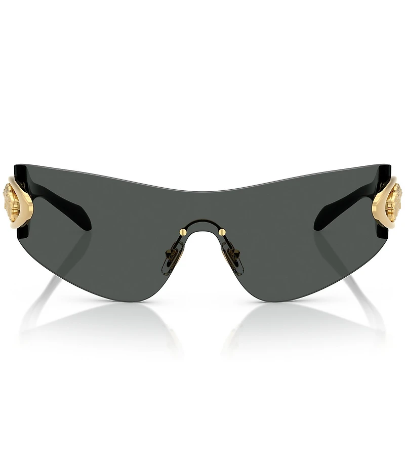 Versace Men's VE2280 42mm Rimless Wrap Sunglasses