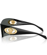Versace Men's VE2280 42mm Rimless Wrap Sunglasses