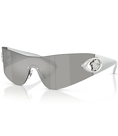 Versace Men's VE2280 42mm Wraparound Shield Sunglasses
