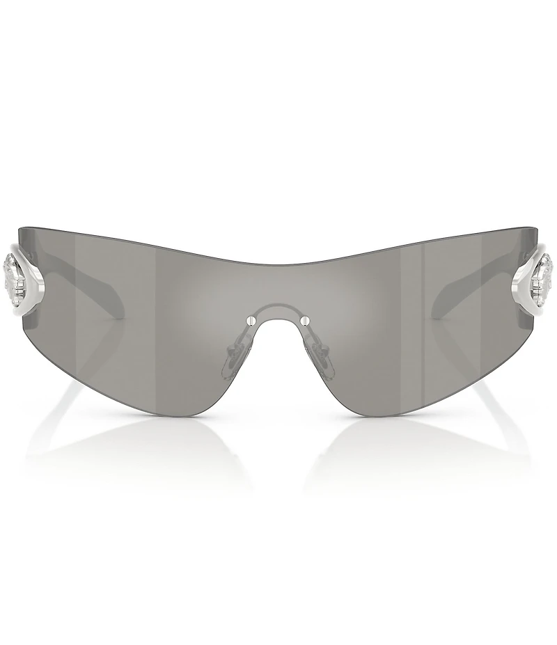 Versace Men's VE2280 42mm Wraparound Shield Sunglasses