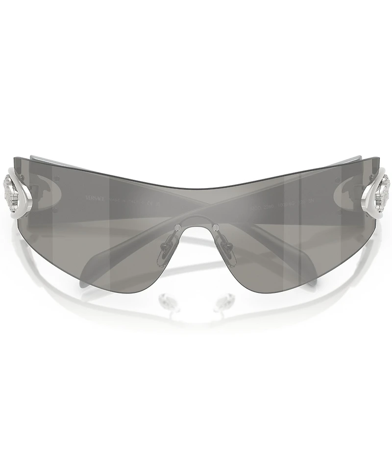 Versace Men's VE2280 42mm Wraparound Shield Sunglasses