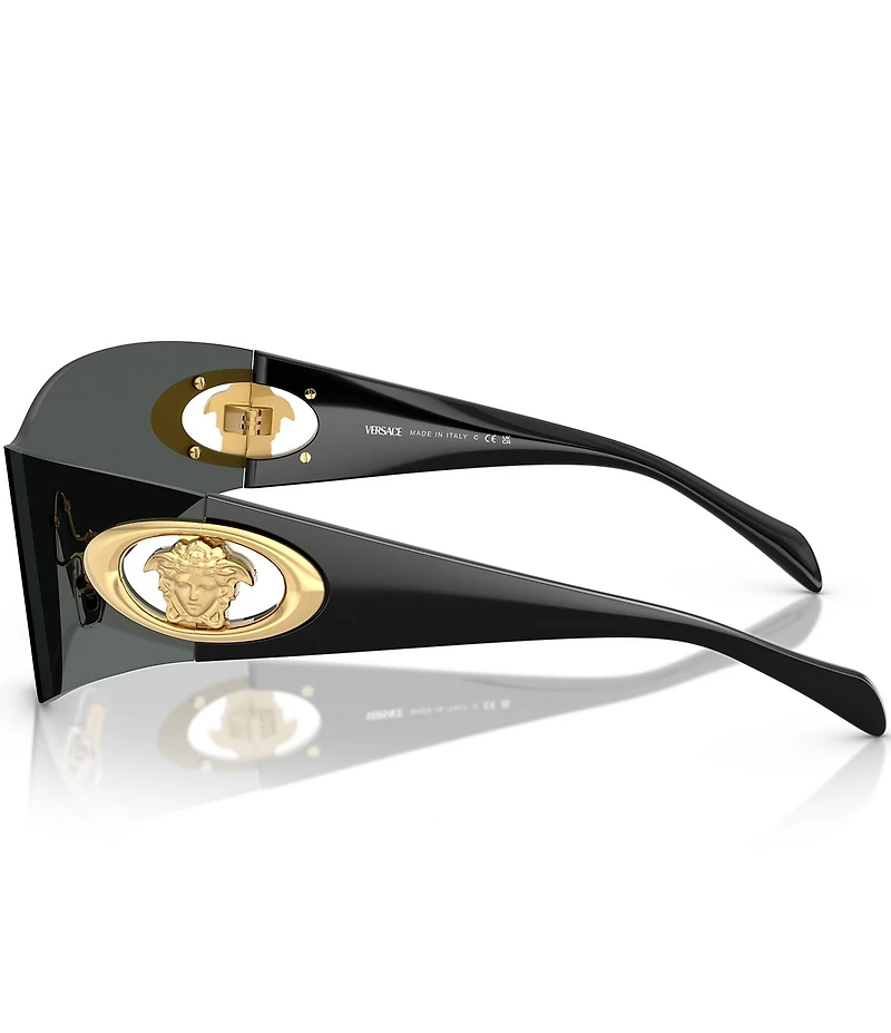 Versace Unisex VE2280 42mm Wraparound Shield Sunglasses