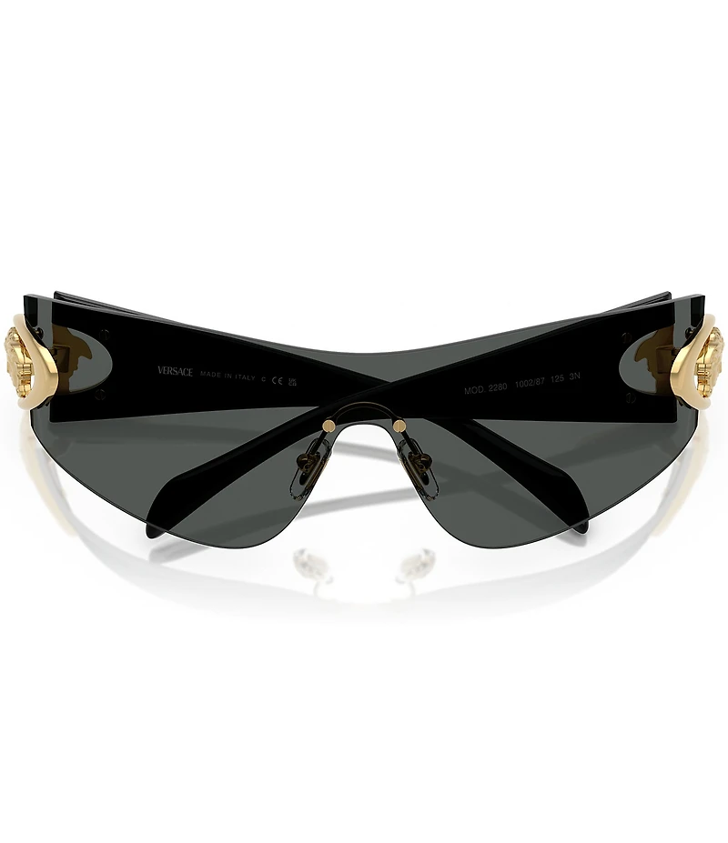 Versace Unisex VE2280 42mm Wraparound Shield Sunglasses