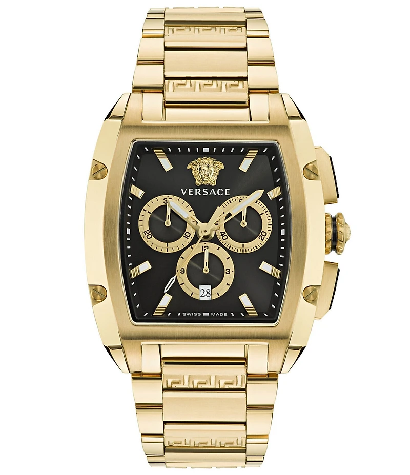 Versace Men's Versace Dominus Chronograph Gold Stainless Steel Bracelet Watch