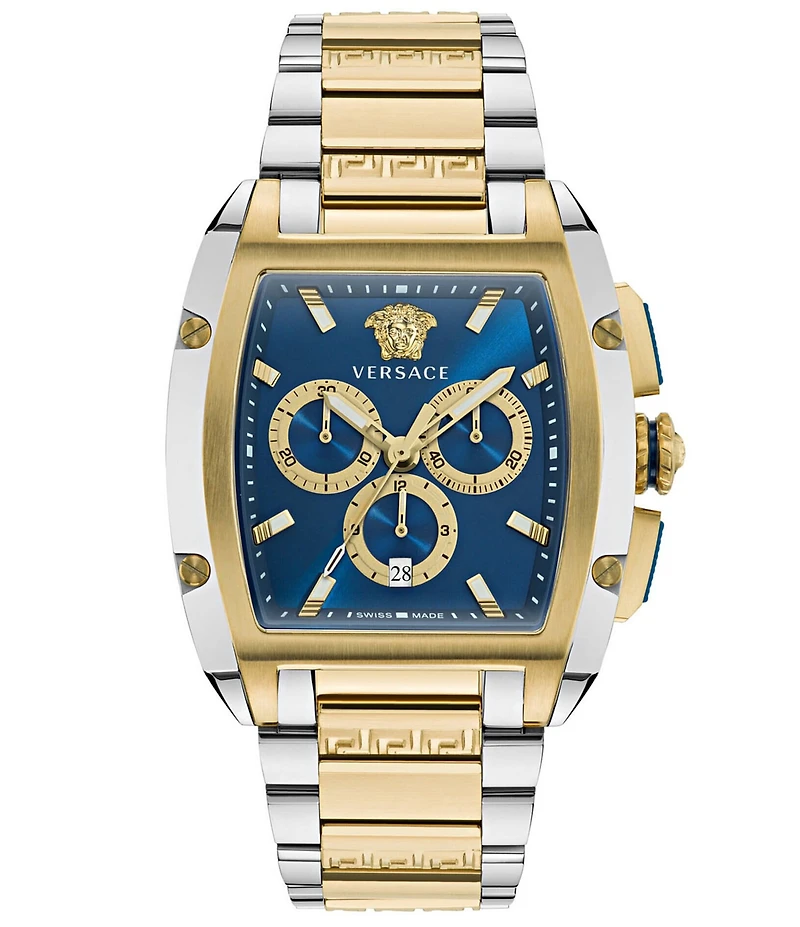 Versace Men's Versace Dominus Chronograph Two Tone Stainless Steel Bracelet Watch
