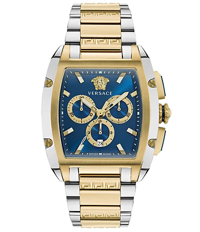 Versace Men's Versace Dominus Chronograph Two Tone Stainless Steel Bracelet Watch