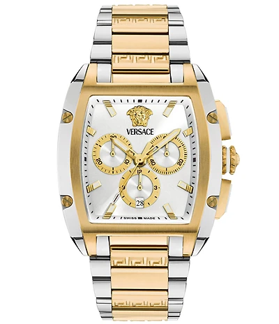 Versace Men's Versace Dominus Chronograph Two Tone Stainless Steel Bracelet Watch