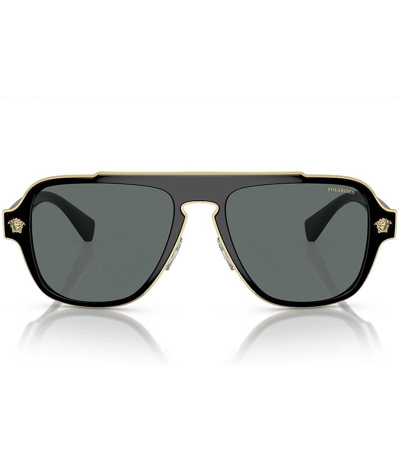 Versace Men's Polarized Navigator Sunglasses