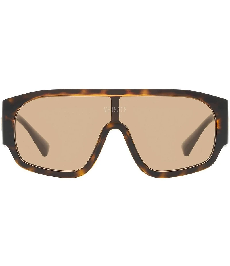Versace Unisex 33mm Tortoise Shield Sunglasses