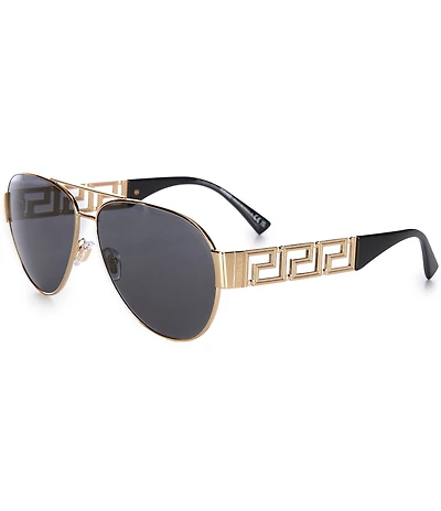 Versace Unisex Greca 61mm Aviator Sunglasses