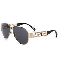 Versace Unisex Greca 61mm Aviator Sunglasses